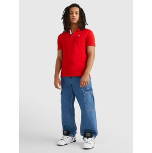 Tommy Jeans pánské červené polo triko - XXL (XNL)